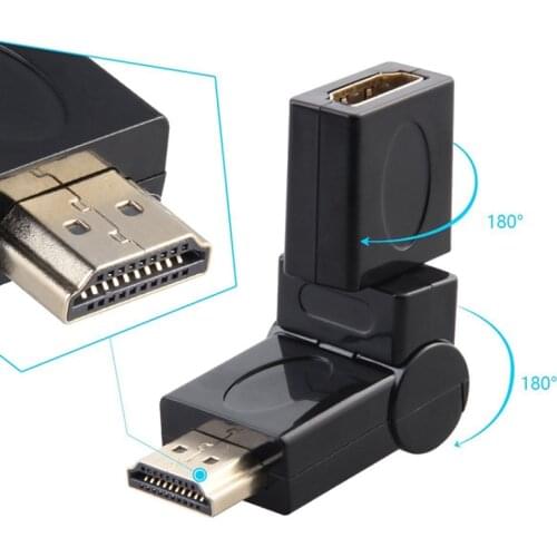 New Brand New High Quality Mini HDMI 1.4 Angle Type HDMI Male To Female 90/180/360 Degree Rotary Adapter Support 720i 720P 1080i