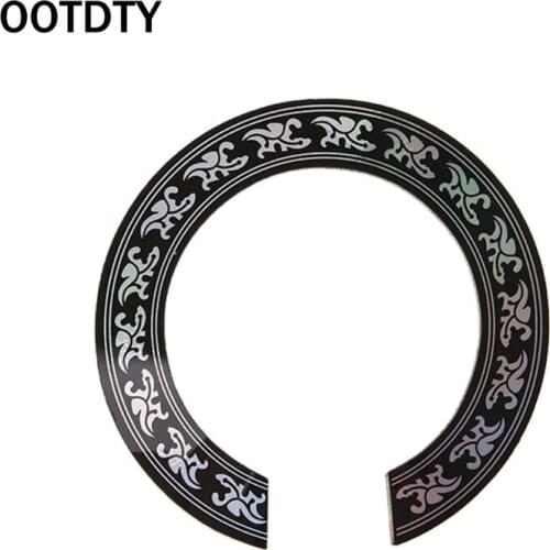 OOTDTY Hard PVC Circle Sound Hole Rosette Inlay for 38 39 inch Acoustic Guitars Decal