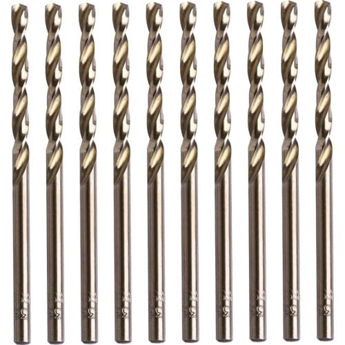 10Pcs/Set 3.5mm M35 Triangle Shank HSS-Co Cobalt Twist Drill Spiral Drill Bit