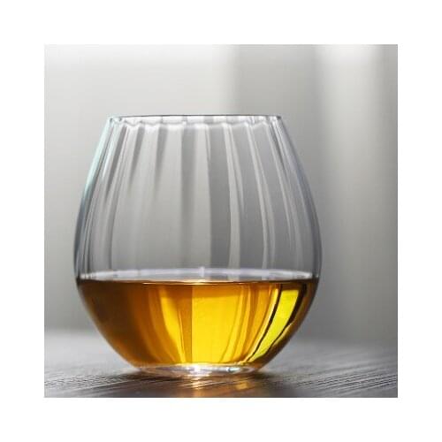 380ml 13oz Japanese Style Ripple Whiskey Water Drinking Glass Cup Tumbler Stemless Wine Glasses