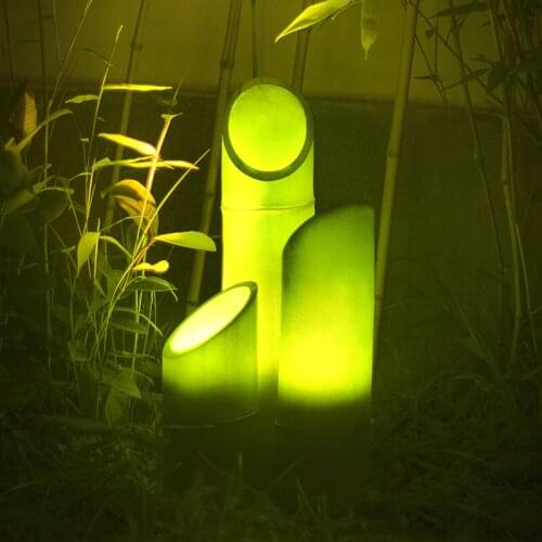 LED Green/ Yellow Bamboo Landscape Light Creative Villa Garden Yard Backyard Exterior Lamp Lawn Park Outdoor Decorative Lighting