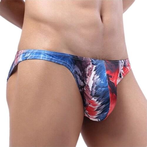 Sexy Underwear Mens Briefs Bikini Slip Panties Man Print Breathable Low Rise Pouch Underpants Male Shorts Cueca Masculina
