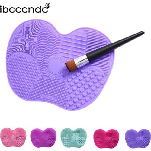 1 Piece Silicone Makeup Brush Cleaning Mat Washing Tools Scrubber Pad Board Washing Cosmetic Brush Cleaner