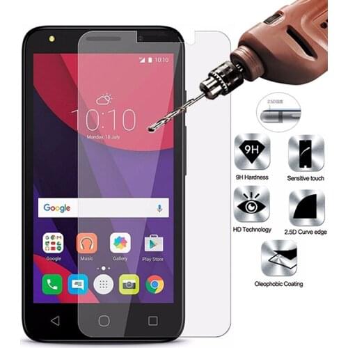 10PCS/lot 2.5D Tempered Glass for Alcatel Pixi 4 5.0 9H High Quality Explosion-proof Film Screen Protector for 5010 5010D 5045D