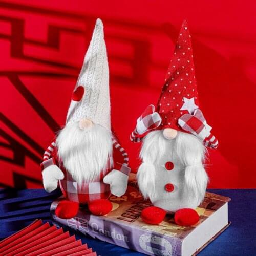 2PCS hristmas Faceless Doll Christmas Rudolph CMerry For Home Ornament Gift Fesitivle Props Christmas Decorations