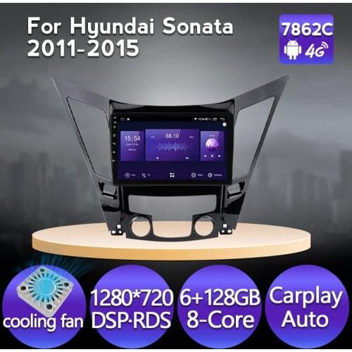 Android 11 6+128G IPS Car Radio Multimedia Video Player GPS Navigation For Hyundai Sonata 2011 2012 2013 2014 2015 2 Din DVD