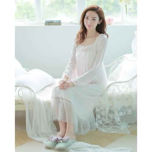 Free Shipping Princess Naked Pink Long Nightshirt Nylon Nightgown Womens Sleepwear Ladies pijamas