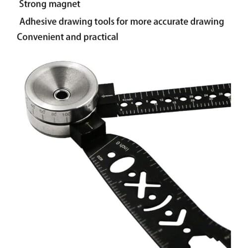 Drawing Compasses Tool Mini Curved Metallic Ruler Compass Versatile Utensil 1XCB