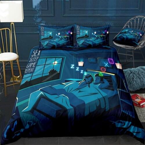 Sex Sleep Game Repeat Duvet Cover Twin/Queen/King Size Luxury Comforter Bedding Set With Pillowcase Home Bed Decora Dropshipping