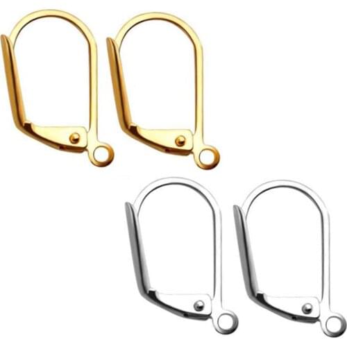 20pcs/lot Stainless Steel Findings French Earring Hooks Wire Settings for DIY Jewelry Making