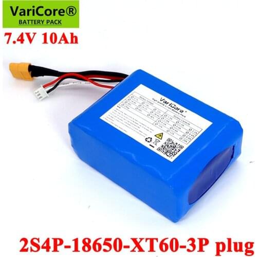 VariCore 7.4V 12.0Ah 8.0Ah 10Ah 18650 Lithium Battery 8.4V Rechargeable batteries 10C 100A discharge for Aircraft Model airplane