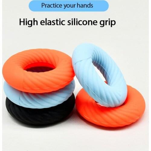 2021New Silicone Grip O-shaped Hand Grip Strength Device Silicone Round Decompression Finger Training Portable Fitness Equipment