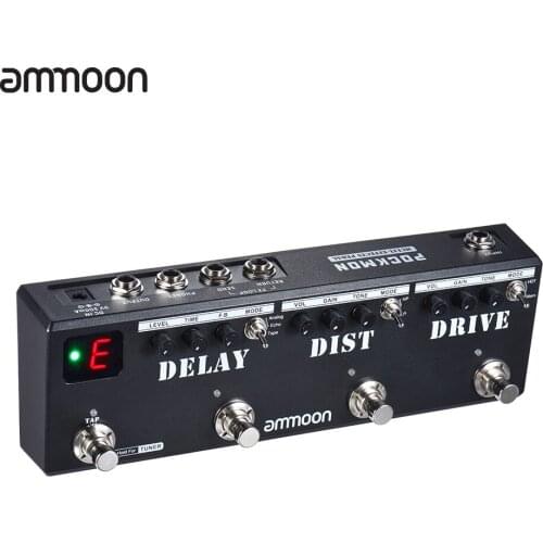 POCKMON Multi-Effects Pedal Strip with Tuner Delay Distortion Overdrive FX Loop Tap Tempo Guitar Effect Pedal guitar accessories
