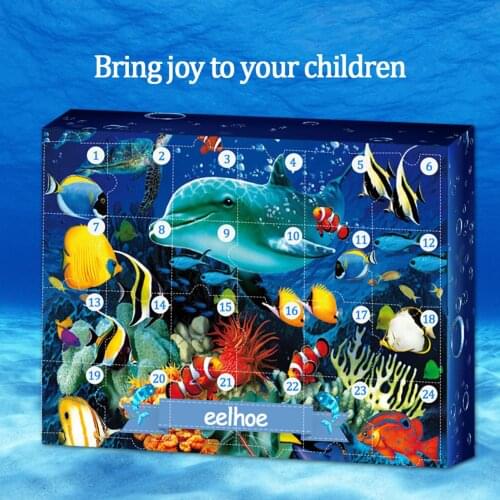 Underwater World 2020 Advent Calendar Toy with 24 Little Doors Kids Fun Gift