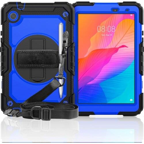 For Huawei MatePad T8 8.0inch MatePad T Cover Shockproof Heavy Duty Tablet Case With Wrist Straps & Neck Strap Funda