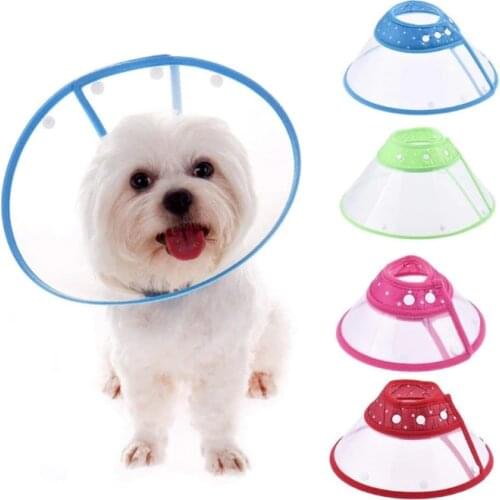 Pet dog collar cat bite Transparent Dog Cat Protection Cover Wound Healing Cone Protective Pet Medical Collar Elizabeth collar