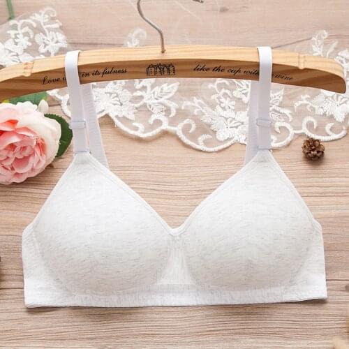 Cotton No Steel Ring Girl Underwear Development Period College Students High School Students Summer Thin Bra Small Chest Bra