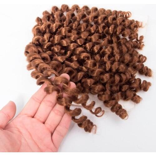 QP hair 8'' 75g Wand Curl Twist Crochet Braid Jamaican Bounce African Synthetic Braiding Hair 1PCS High Temperature Fiber