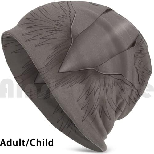 Blackbird Beanies Knit Hat Hip Hop Bird Crow Avian Beak Maw Anthro Feathers Black