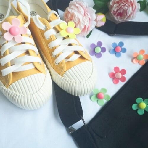 1PCS Flowers Shoe Buckle DIY Shoes Accessories Girls And Childrens Canvas Sneakers Shoes Shoelaces Decorative décoration lacet