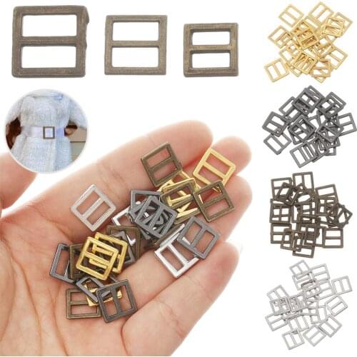20Pcs 6/7/8.5mm Ultra-small Square Buckle for Doll Bags Shoes Clothes Mini Belt ButtonsDIY Clothing Sewing Accessories