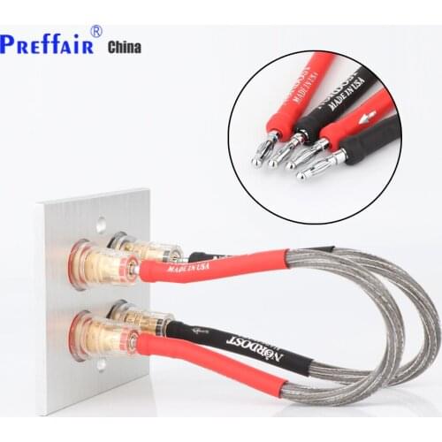 4x Nordost ODIN Interconnect Audio Jjumper Cable 7N Copper Silver Spade to Banana Plug Connector Bridge Cable