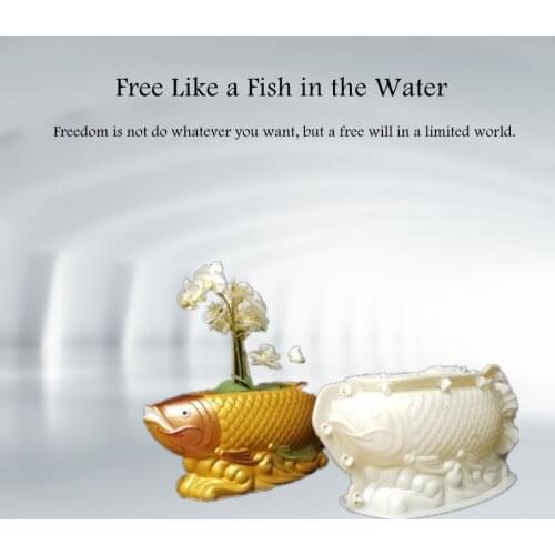 55cm/ 21.65in Cool/ Interesting Modern Fish with Tentacle Durable ABS Plastic Concrete Planter Mold Home Garden/ Balcony Stature