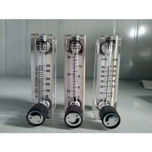 LZM-6T panel type acrylic flowmeter(flow meter) with adjust valve bass fitting Female G1/4" Male M18*1.5