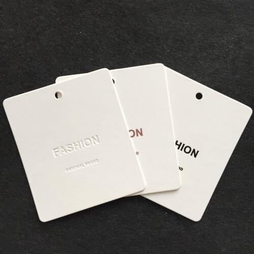 Garment Accessories Custom 6.5x7.5cm Paper Hangtags For Clothing Own Logo