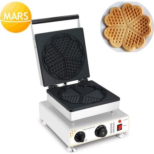 Commercial Use Non-stick 110v 220v Electric Heart Shape Waffle Maker Bubble Stick Waffle Baker Dessert Waffle Cake Iron Pan