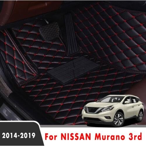 Car Floor Mats For NISSAN Murano 3rd 2019 2018 2017 2016 2015 2014 Auto Interior Accessories Custom Decoration Leather Carpets