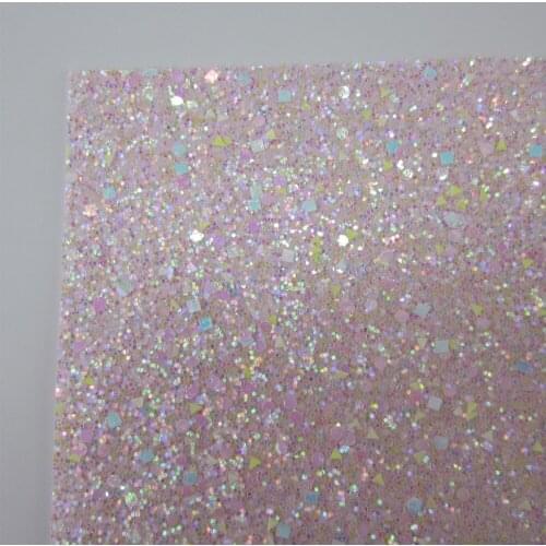 8"x11"(21cmX29cm) Light Pink Glitter Fabric Sheet Faux Leather pu leather fabric for hair bows craft DIY 2019 new 1piece K0376-2