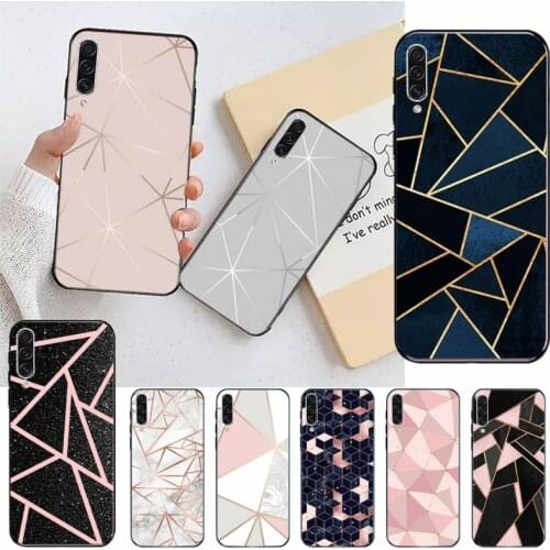 Geometric Marble Texture Phone Case For Samsung A40 A50 A71 A8 A10 S7 S8 S10 S20 Fe note 10 plus