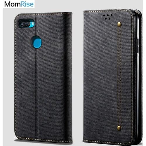 For OPPO A12 A7 AX7 Wallet Case Magnetic Book Folio Flip Cover For OPPO A5S A5XS Denim Leather Phone Bags Kickstand Card Holder