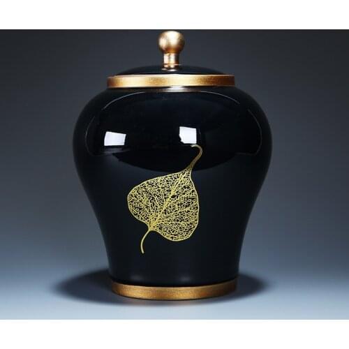 Gradient Glaze Ceramic Funeral Pet Urn for Memorials - Small Holds Up to 40 Cubic Inches of Ashes - Pet Cremation Urn for Ashes