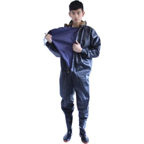 1mm Thickness whole body waders clothes with gloves caps boots outdoor fishing trousers water overalls jumpsuit waterpoof pants