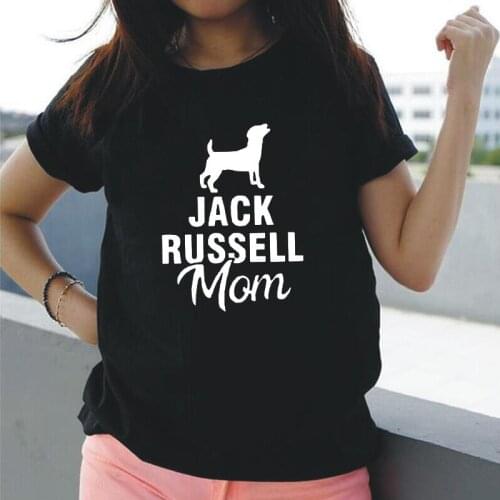Summer Short Sleeve Tee Shirt Femme Funny Jack Russell Terrier Mom Dog Pet T Shirt Women Tops Casual Harajuku Camiseta Mujer