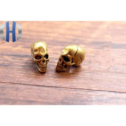 DIY Skull Umbrella Pendant Beads Brass Knife Cendant Pendant Rope Copper Knife Fall Rope Outdoors Knife EDC Knife Pendant Brass