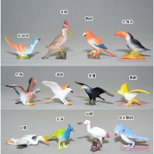 Birds model toy! Parrot / Toucan / geese / Peacock / crane / Oriole / Eagle Action & Toy Figures