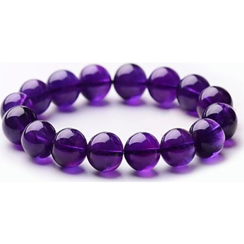 16mm Natural Amethyst Bead Bracelet For Men High End Quality