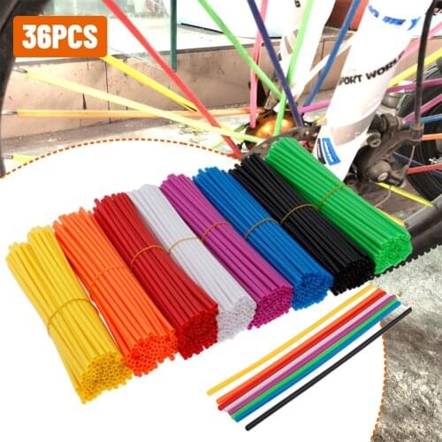36Pcs/Pack Motorcycle Wheel Spoke Wraps Rims Skin Cover Protector Decor Bike Wheel Spoke Trim Wrap Cover Decoration Protector