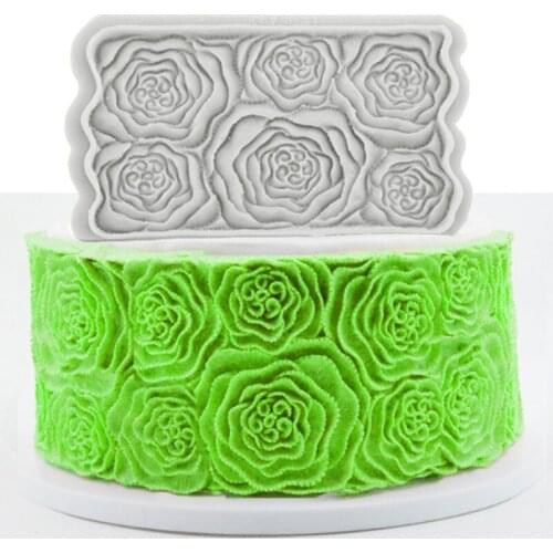 New Silicone Fondant Rose Flower Mold Gumpaste Cake Lace Decoration Mold Candy Chocolate Mould DIY Cookie Cupcake Baking Tool