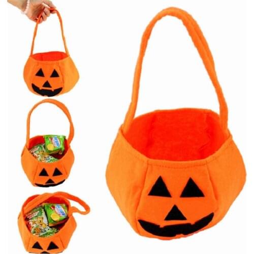 New Halloween Supplies Pumpkin Candy Tote Bag Witch Hat Ghost Festival Bar Masquerade Performance Haunted House Dress Up Props