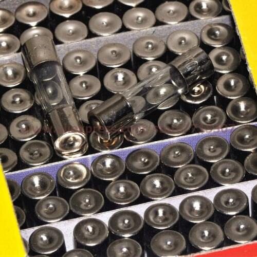 PHISCALE 100pcs 5mm x 20mm fast blow glass fuse 0.1A 250V