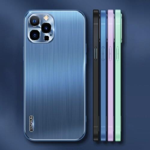 For iPhone 12 11 Pro Max X XR XS Max Case Shockproof Metal Lens PC Plastic Hard Back Cover Capa Fundas