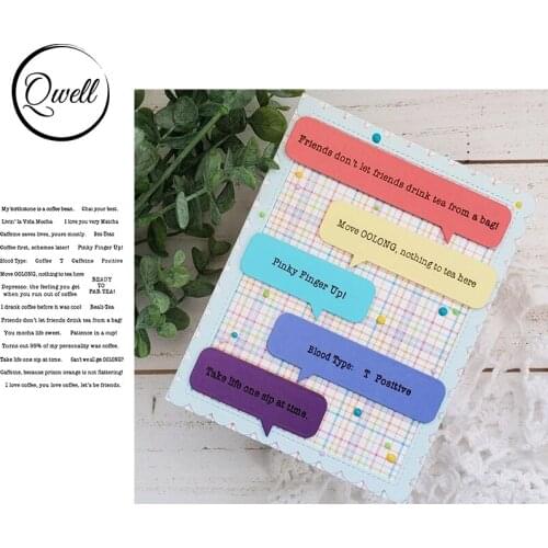 QWELL 4*6 inch Clear Transparent Stamps Sentence Phrase Words Coffee first, schemes later ! DIY Scrapbooking 2020 New