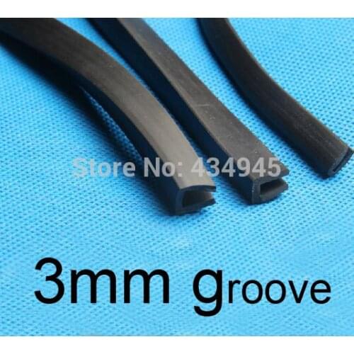 3mm groove U rubber strip BUMPER STRIP Rubber trough saddle bar Article edge protection u-shaped seal edge banding new in stock