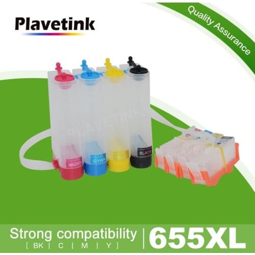 Plavetink 4 Color 655XL Continous Ink Supply System Ciss For HP 655 XL For HP Deskjet 3525 4615 4625 5525 6525 Printer