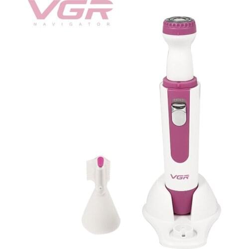 VGR 2 in 1 electric shaver Epilator electric hair removal shaving device hair remover eyebrow trimmer lady shaver dry battery