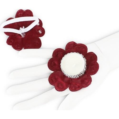 'Night Burgundy Heart Waxy Hand Rose Hand Wax 12 Pcs хна для мехенди henna bride veil welon